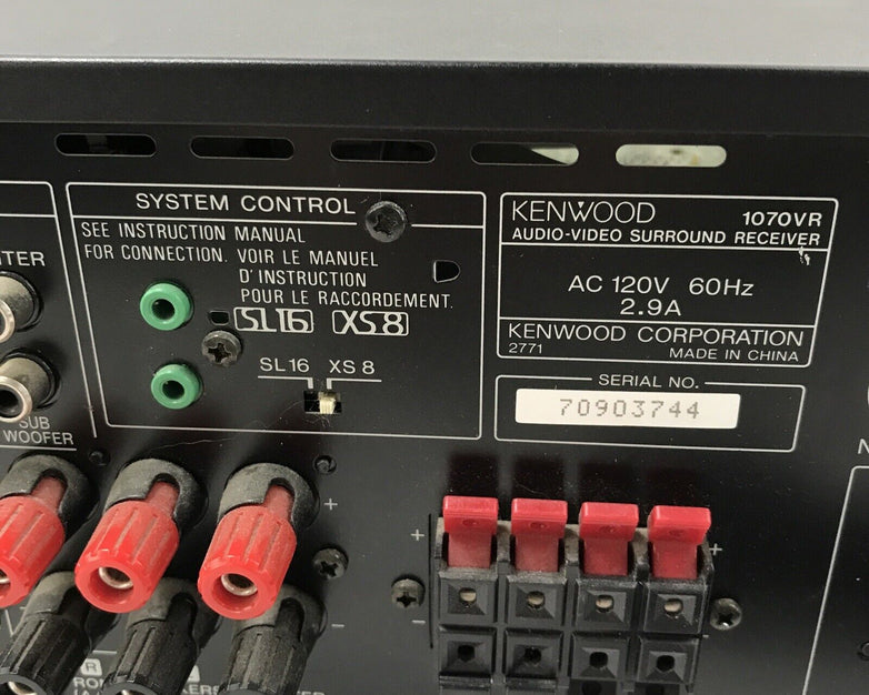 Kenwood 1070VR Audio-Video 5.1 Channel Surround Sound