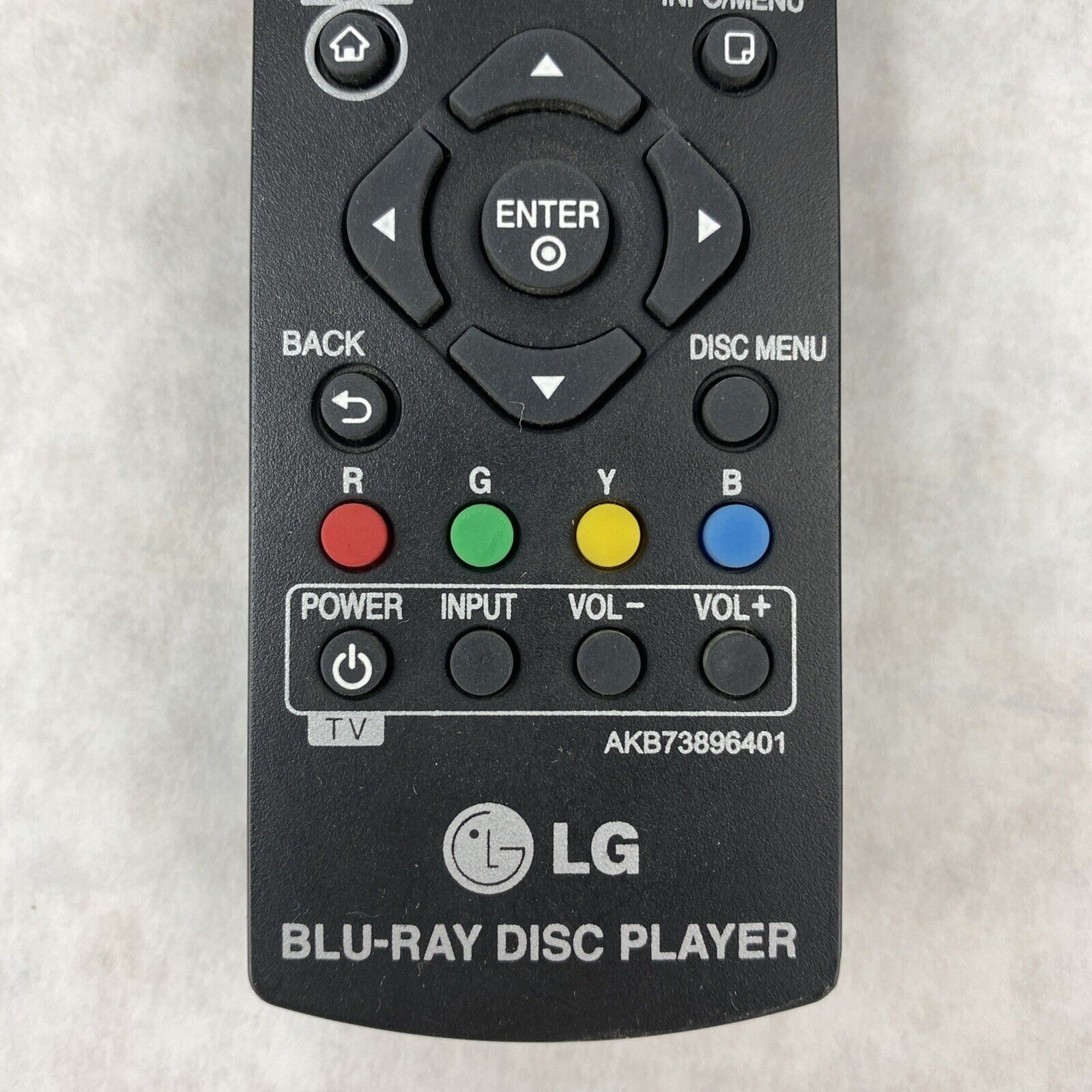 LG AKB73896401 Blu Ray Disc DVD Player Remote Control BP135 BP300 BP335W