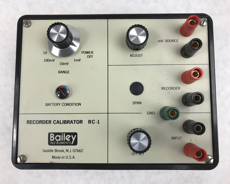 Bailey Instruments RC-1M Recorder Calibrator, 1mV-1V, Bailey RC1M Calibrator
