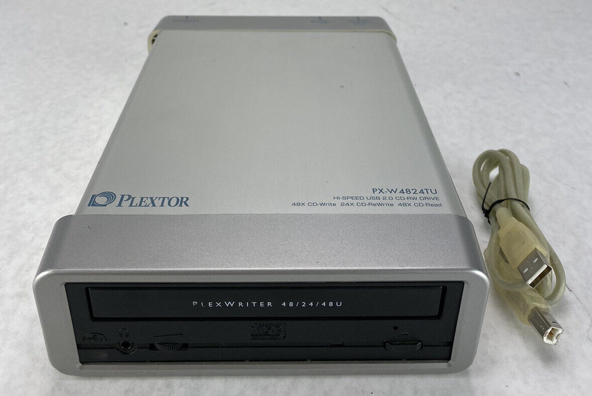 Plextor PX-W4824TU External Drive 48X Write 24X Rewrite 48X NO AC ADAPTER