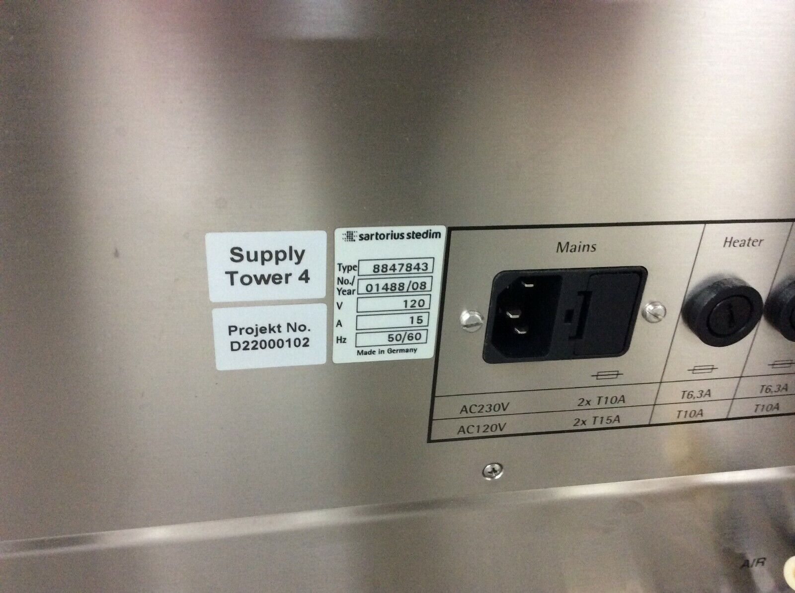 Sartorius Stedim Biotech Biostat DCU Touch Tower B-DCU Bioreactor w Glass Vessel