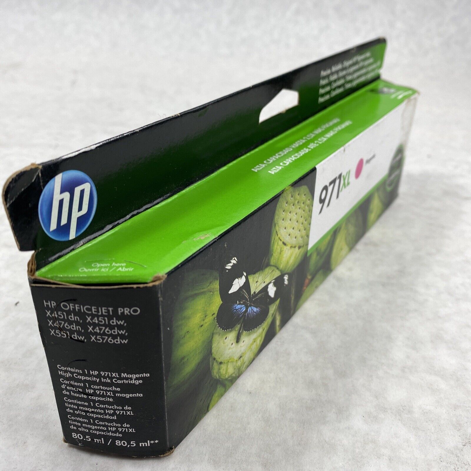 Genuine HP 971XL CN627AM Magenta Ink Cartridge OfficeJet Pro X451 Expired 2019
