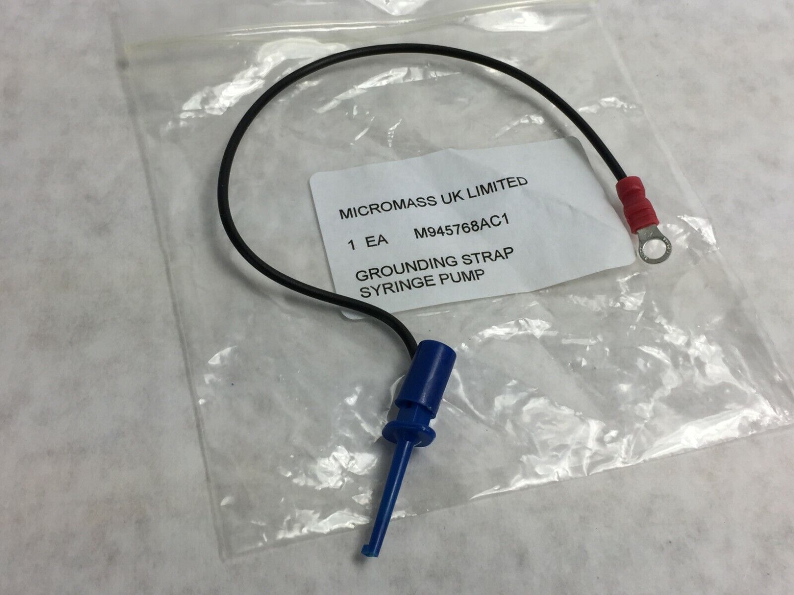 Waters Micromass Grounding Strap Syringe Pump M945768AC1   NOS