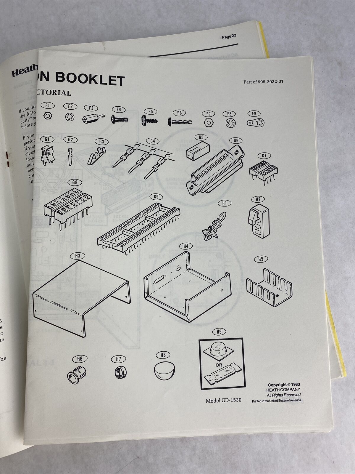 Heathkit GD-1530 Manual RS-232C to BSR X-10 Interface 1983 595-2932-01