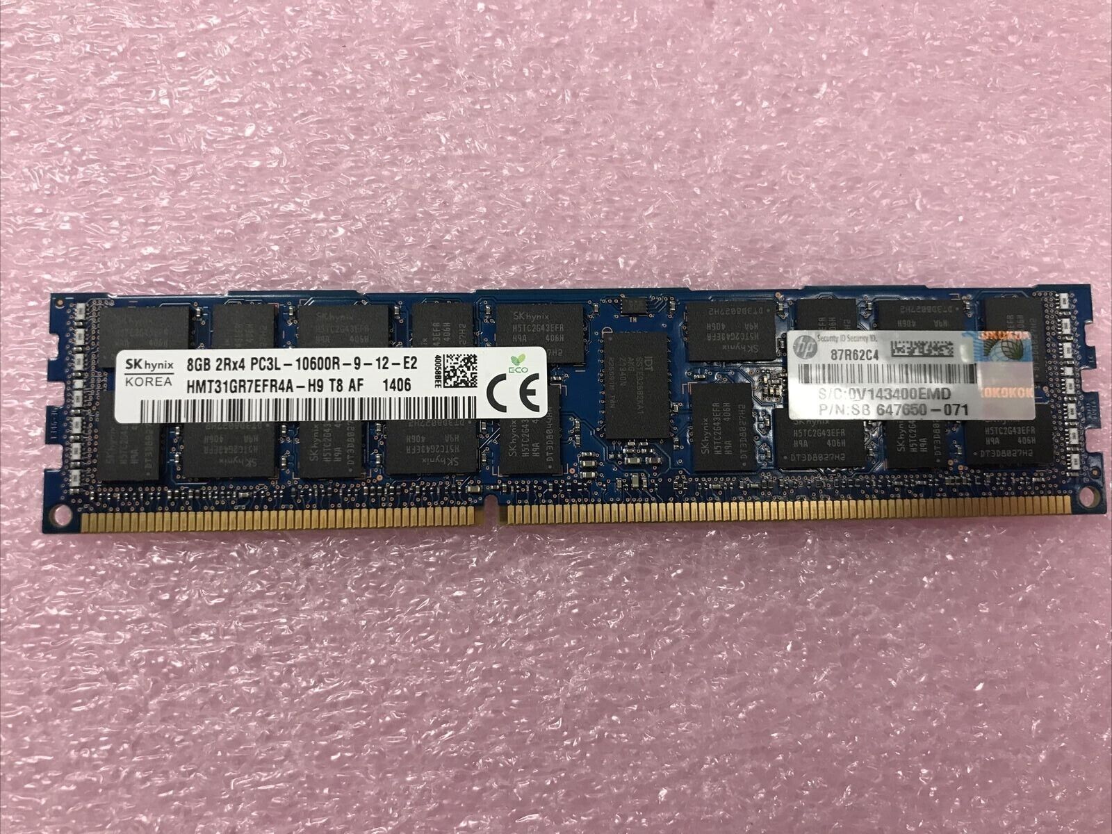 Hynix 16GB 2x8GB 2Rx4 PC3L-10600R-9-12-E2 Ram HMT31GR7EFR4A-H9