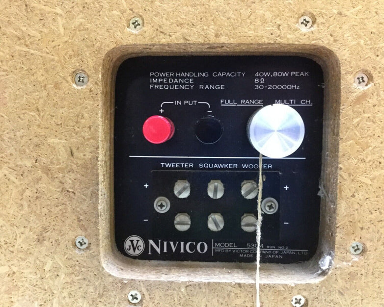 JVC Nivico HE Series 5304 Speakers 40 Watt 80 Watt Peak 8Ω 30-20000 Hz