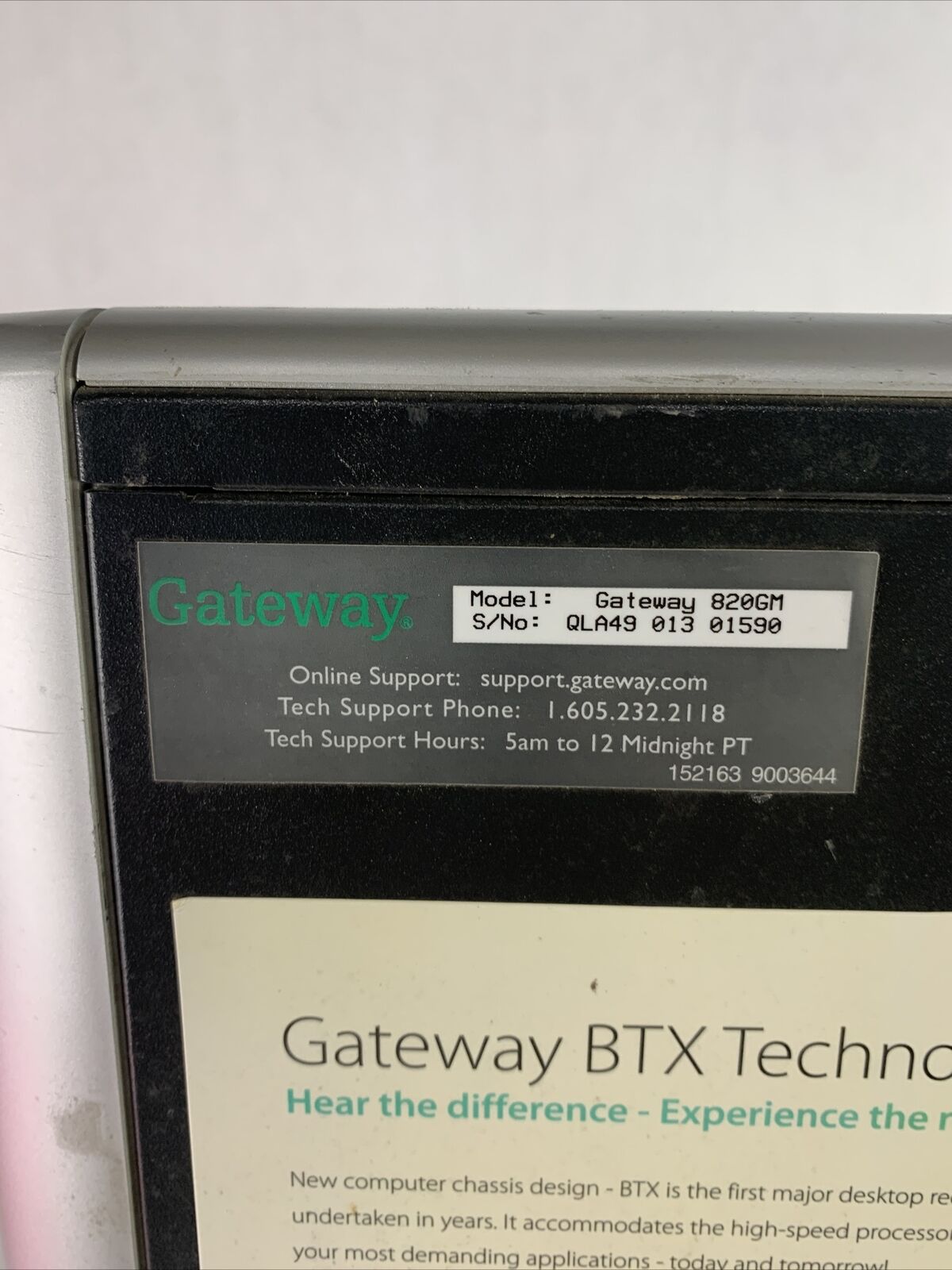 Gateway 820GM MT Intel Pentium 4 3GHz 1GB RAM No HDD No OS
