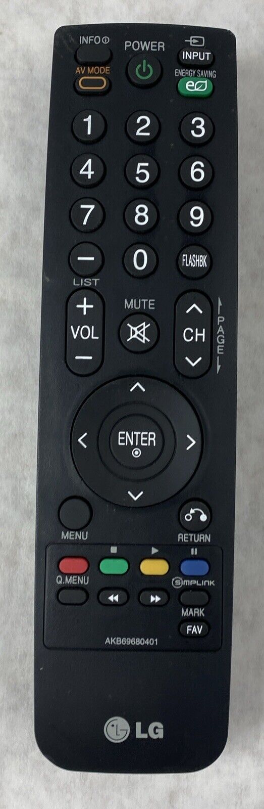 LG AKB69680401 HR-A804 Genuine OEM TV Television Remote Control Tested