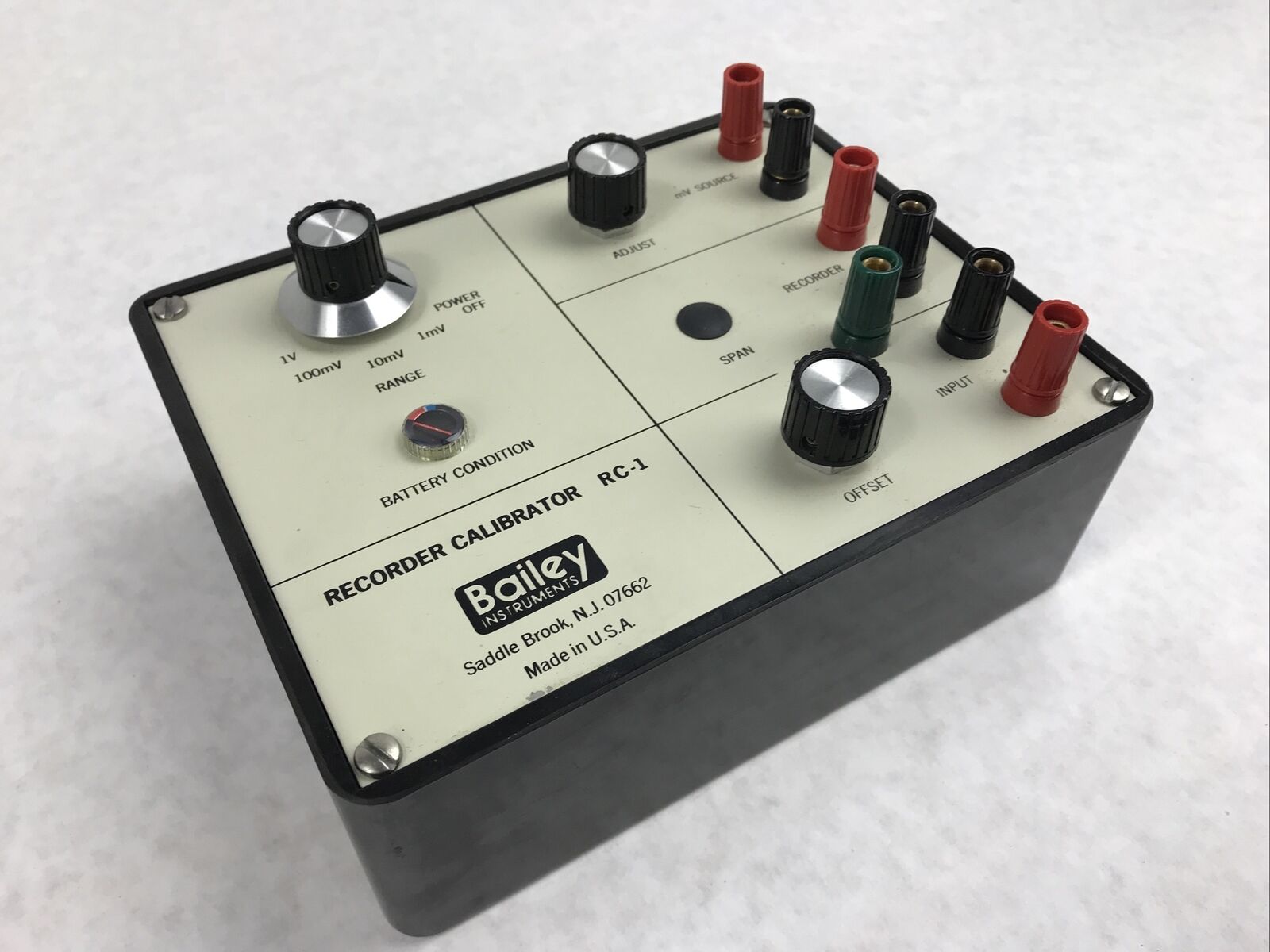 Bailey Instruments RC-1M Recorder Calibrator, 1mV-1V, Bailey RC1M Calibrator