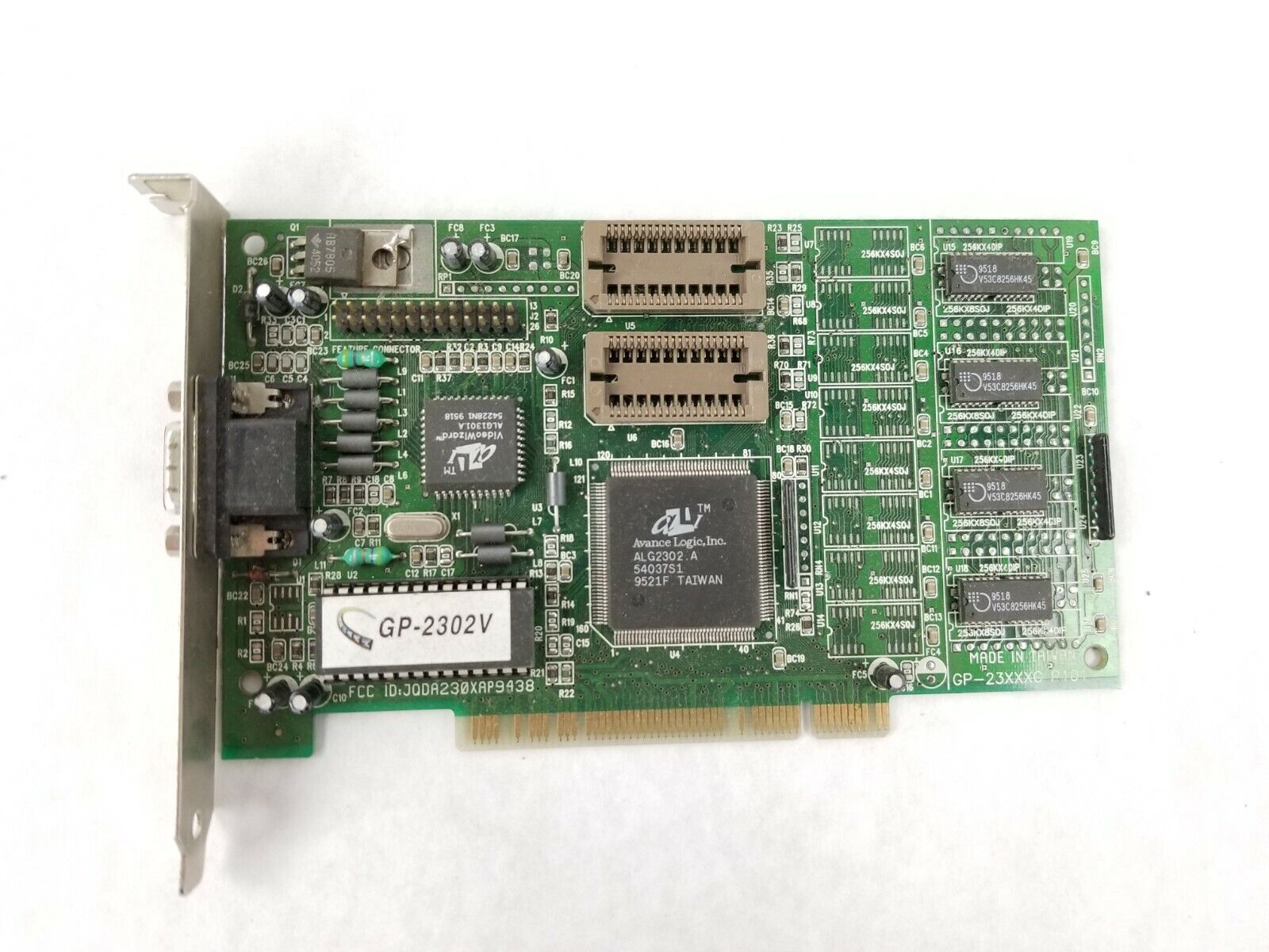 Avance Logic GP-2302VD-A40 PCI VGA Video Graphics Card