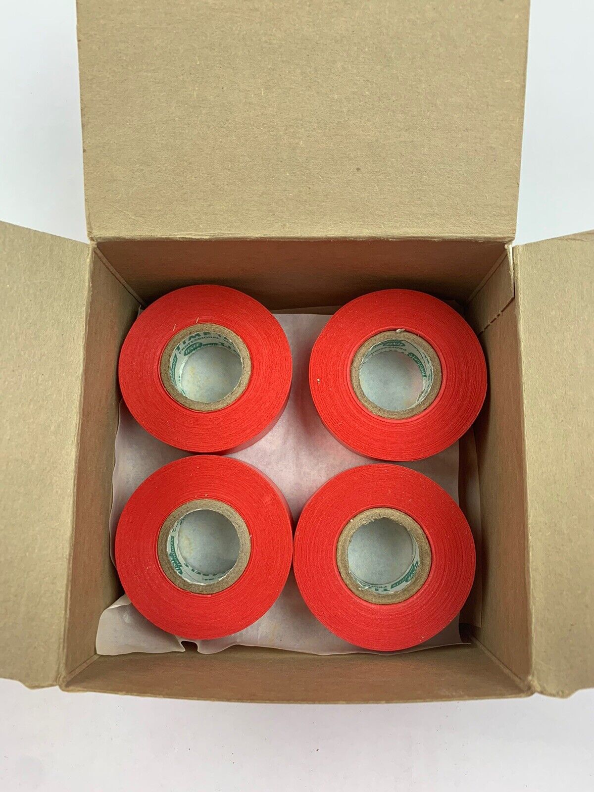Time Tape 3/4" x 500" Self-Sticking Red Bacteriostatic Color-Code Tape - 8 Rolls