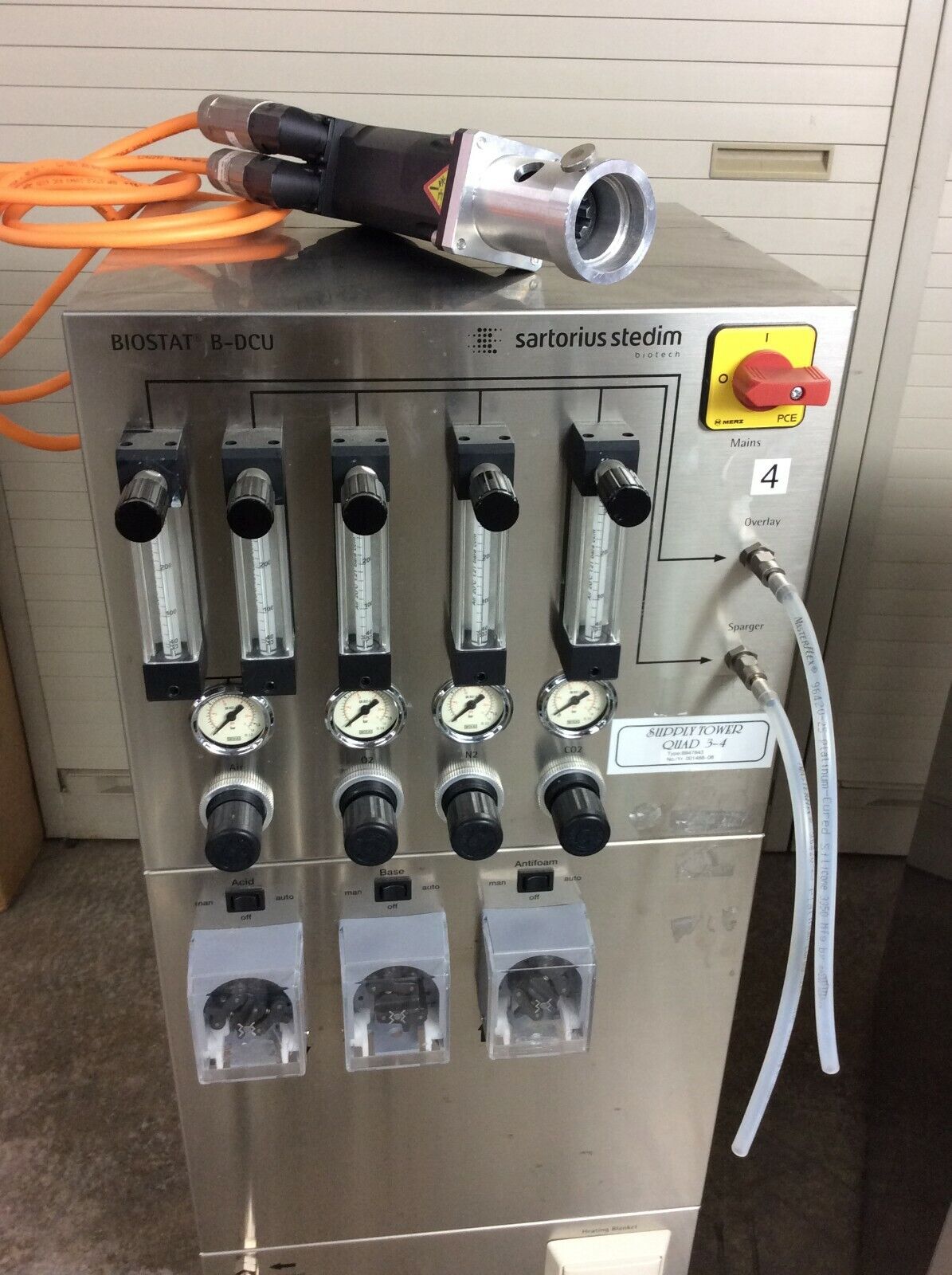 Sartorius Stedim Biotech Biostat DCU Touch Tower B-DCU Bioreactor w Glass Vessel