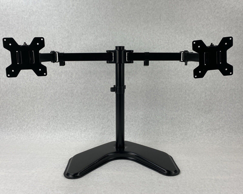 Wali MF002 Free Standing Fully Adjustable Dual LCD Monitor Desk Mount