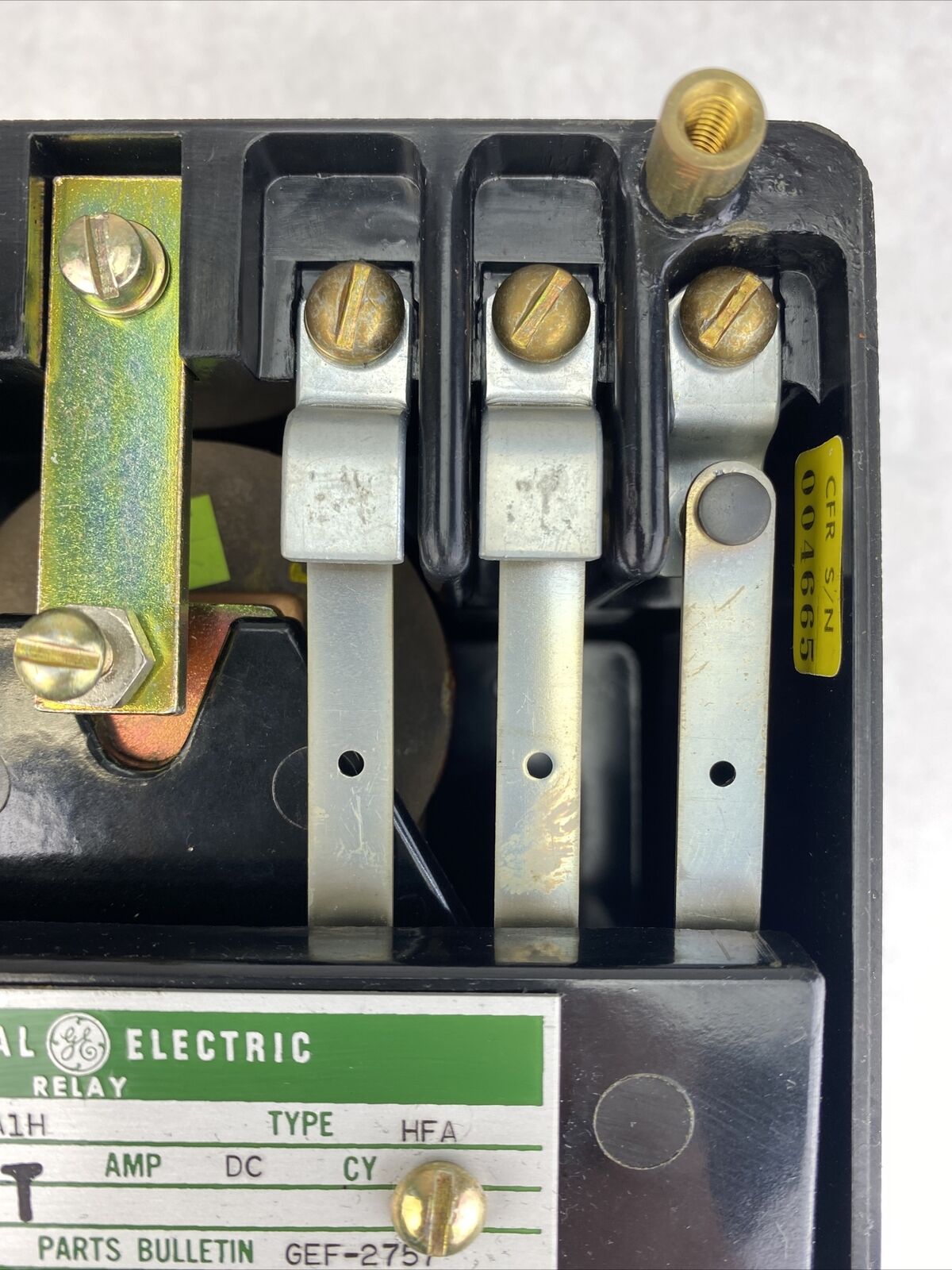 GE 12HFA151A1H Type HFA 250VDC 5.5x6x6" wall mount auxiliary relay
