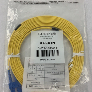 Belkin F2F80207-05M Fiber Optic Cable