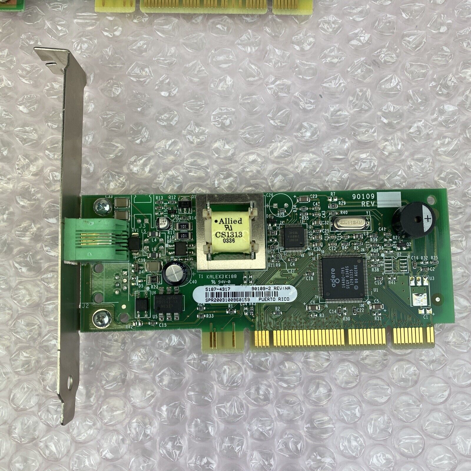 Lot of 3 various PCI card 56k fax modems Conexant KB5815G Agere 90109-2 P40