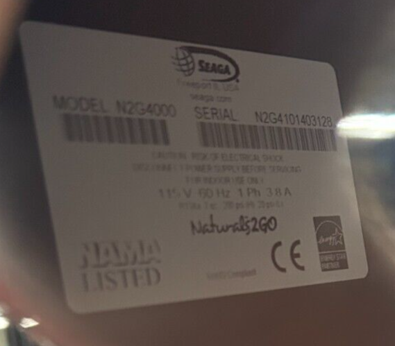 Seaga N2G4000 Naturals 2 Go 4000 Combo Vending Machine Locked - Parts or Repair