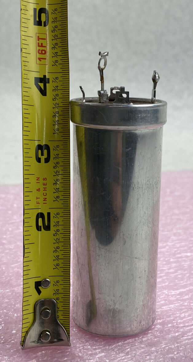 vintage Sprague PCL1440 375uF 165VDC electrolytic capacitor Can Neg. 913
