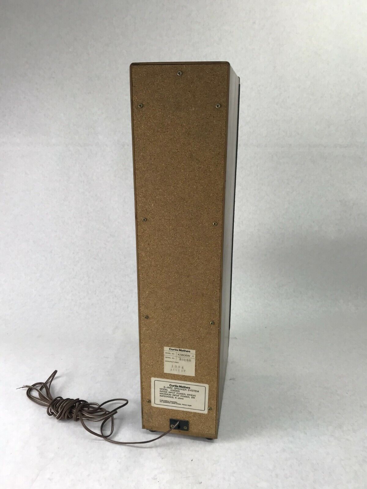Curtis Mathes KS608W 2 Way Speaker - Tested