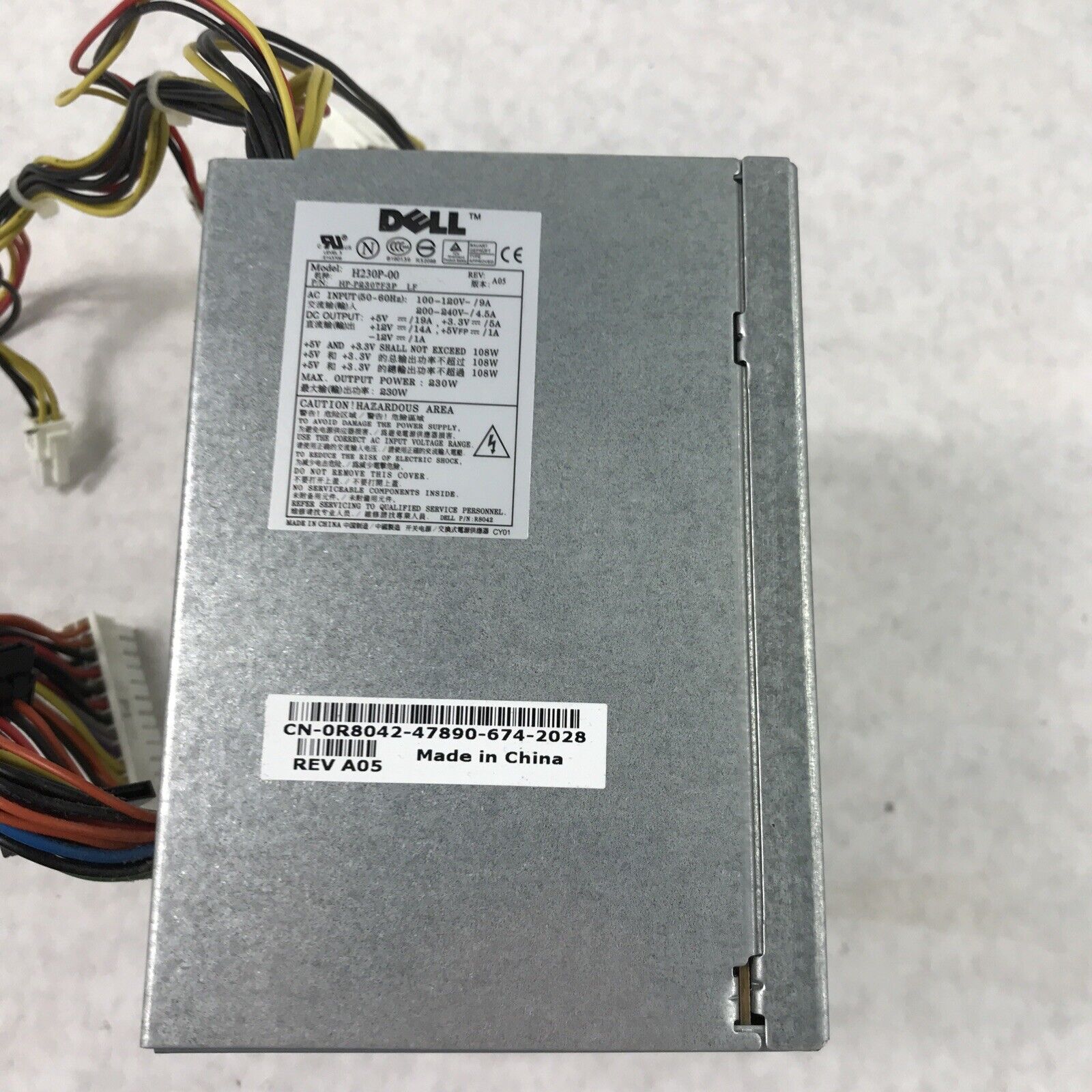 Dell H230P-00 230W Desktop Computer Power Supply PSU 0R8042