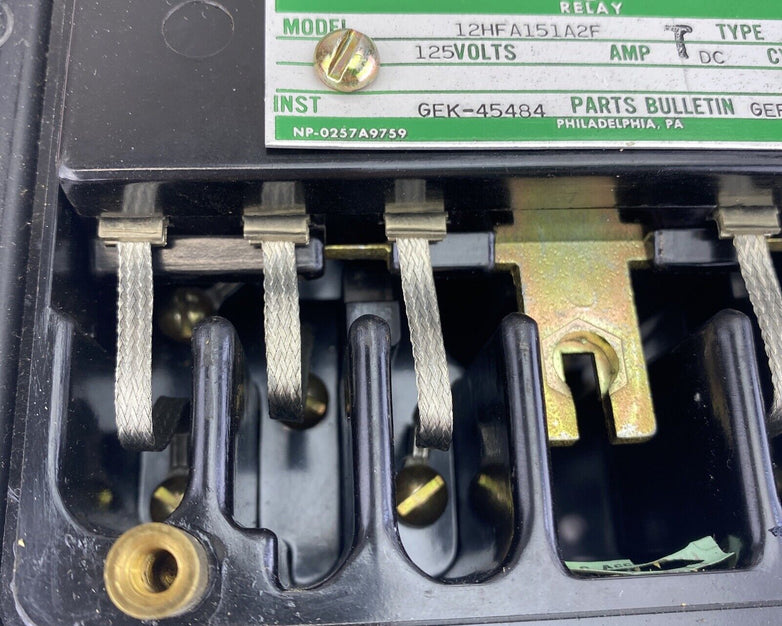 GE 12HFA151A2F Type HFA 5.5x6" 125VDC wall mount auxiliary relay