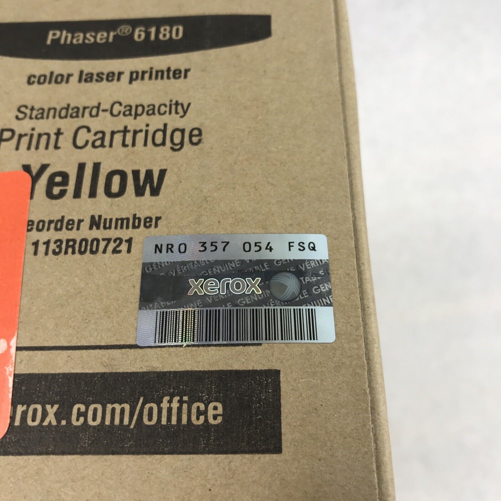 Xerox 113R00721 Standard Capacity Yellow Cartridge for Phaser 6180