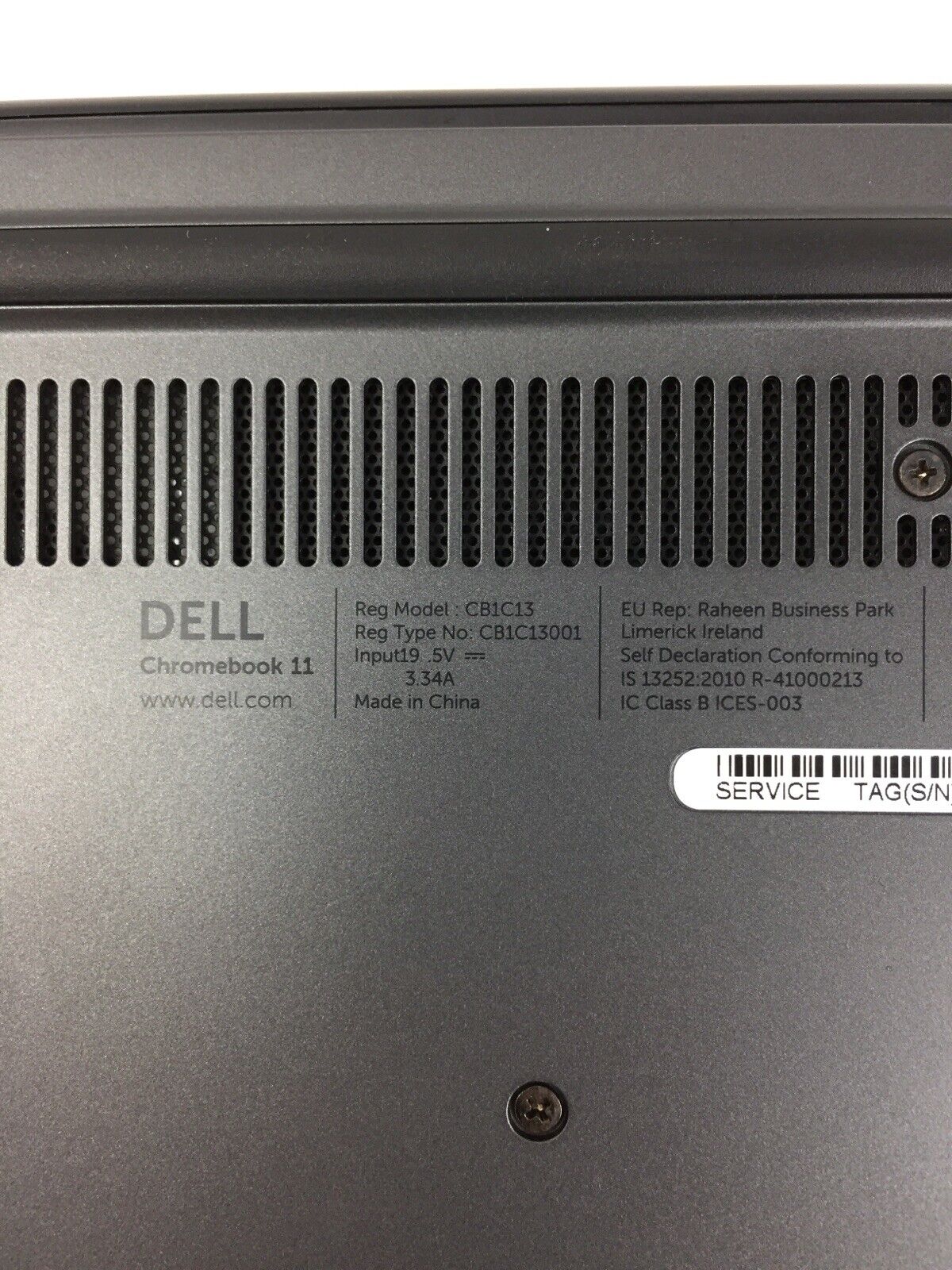 Dell Chromebook 11 CB1C13 11.6 Celeron 2955U 1.40GHz 2GB RAM 16GB SSD No Charger