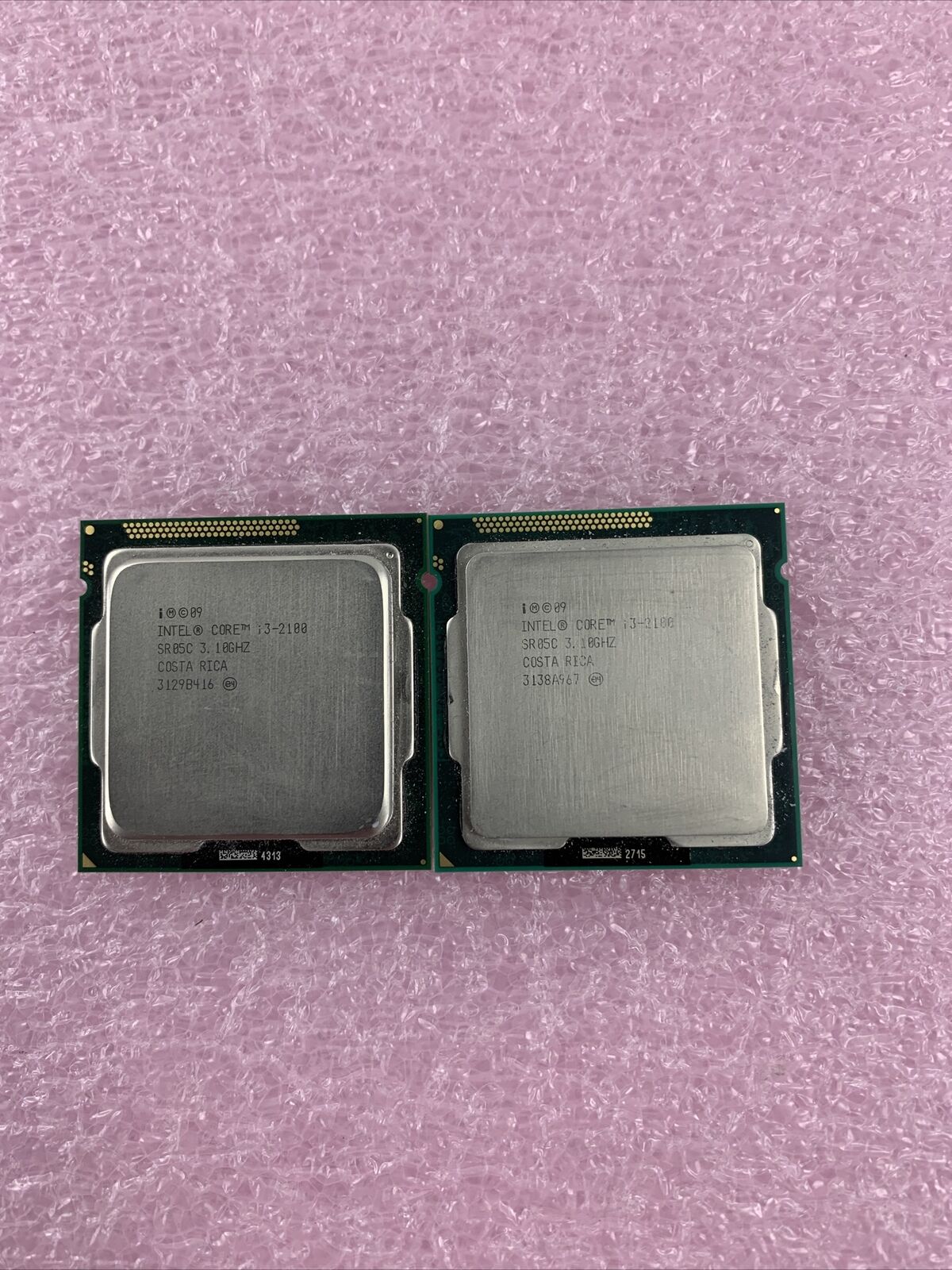 Lot of 2 Intel Core i3-2100 3.1GHz Processor