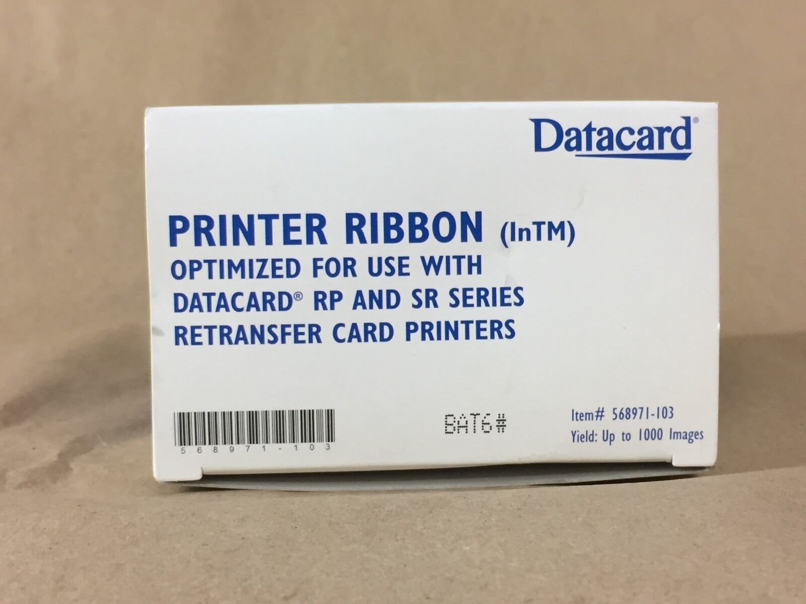 Brand New Datacard Printer Ribbon Item #568971-103, 1000 Images