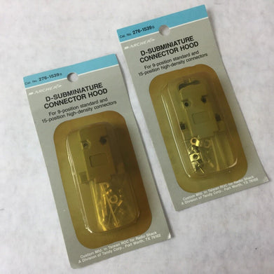 Archer D-Subminiature Connector Hood 276-1539B (Lot of 2), NEW Sealed