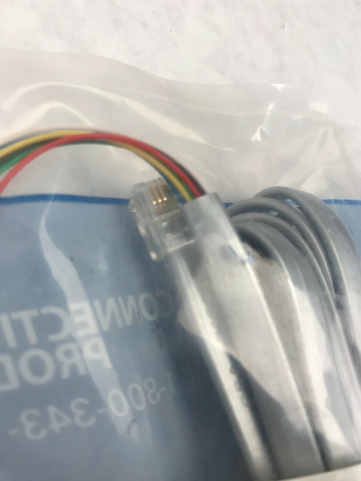 Lot of 9 L-Com TDC029-7 Flat Modular Cable, RJ12 Tinned End 7.0 ft