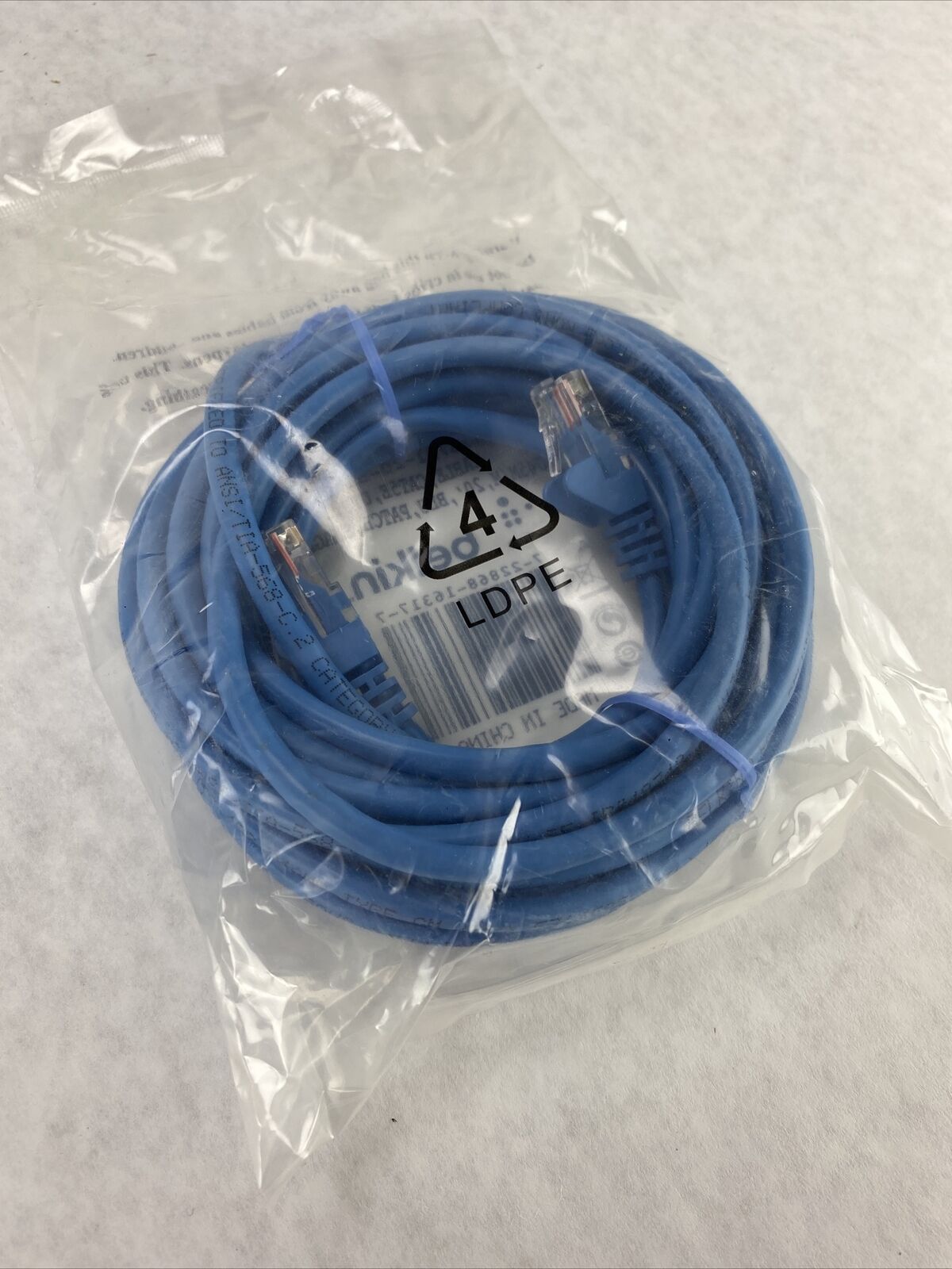 Belkin A3L791-20-BLU-S 20ft Cable Cat5e UTP RJ45 M/M Blue Snagless Patch Cable