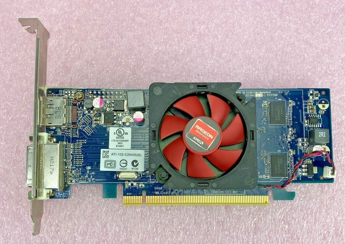Dell 02C7NH AMD HD 6450 1GB DVI DisplayPort 2560x1600 PCIe graphics card GPU