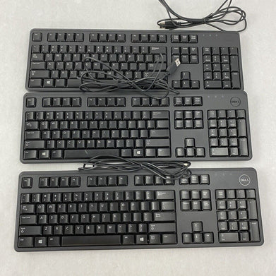 Lot of 3 Dell Keyboards KB212-B DP/N 04G481
