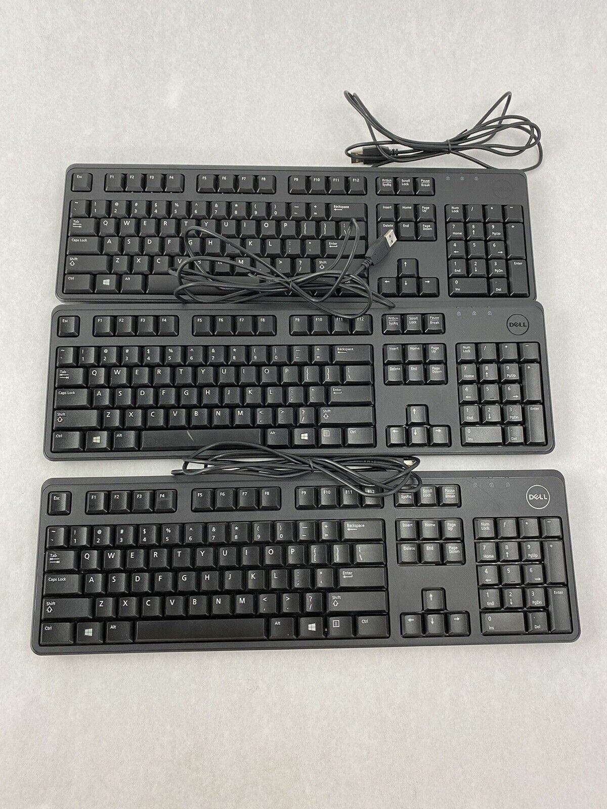 Lot of 3 Dell Keyboards KB212-B DP/N 04G481