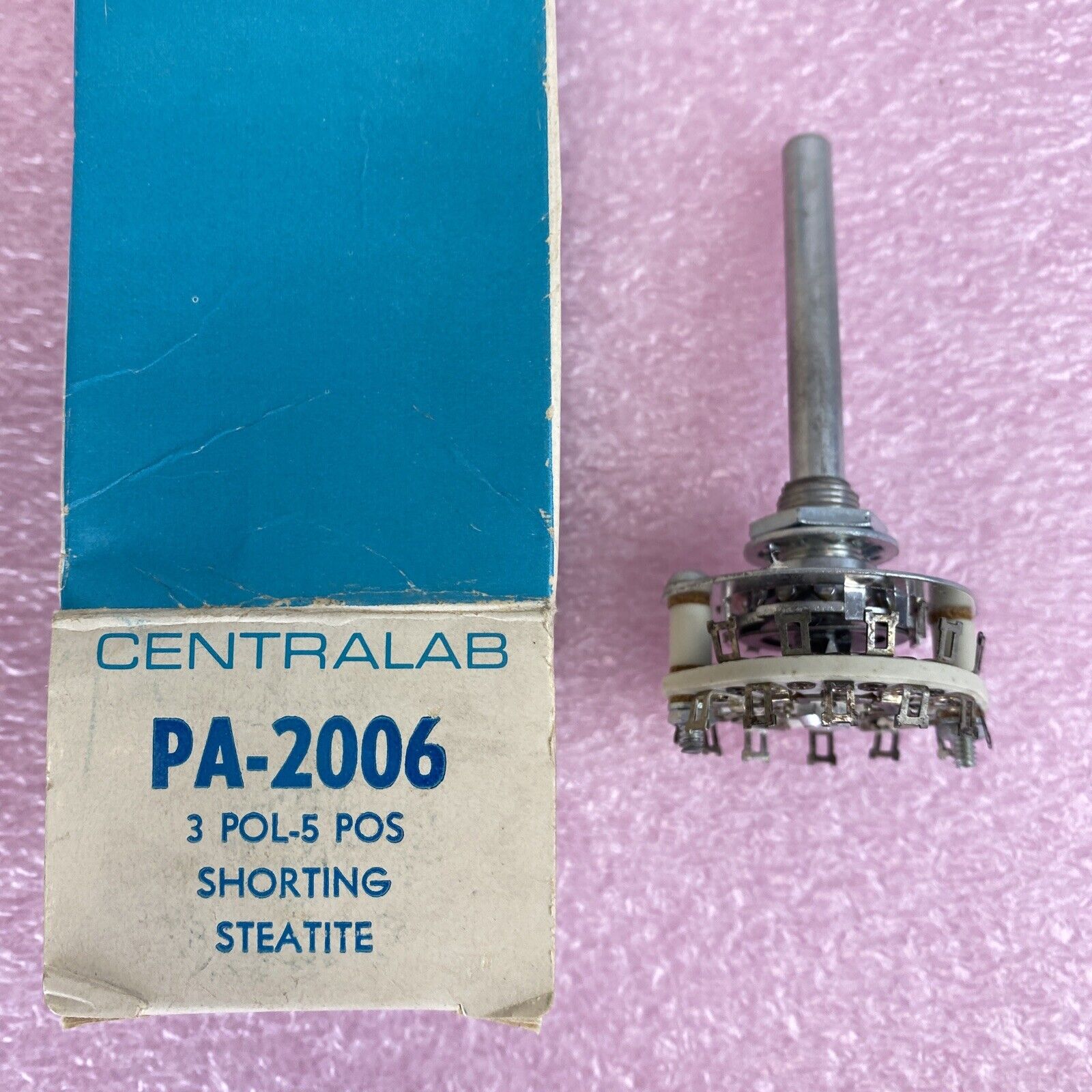 Centralab PA-2006 3 pol 5 pos non-shorting Steatite switch