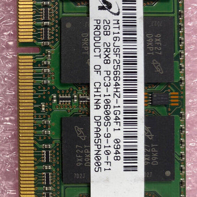 2GB Micron MT16JSF25664HZ-1G4F1 PC3-10600S DDR3-RAM 204pin SO-DIMM 2Rx8