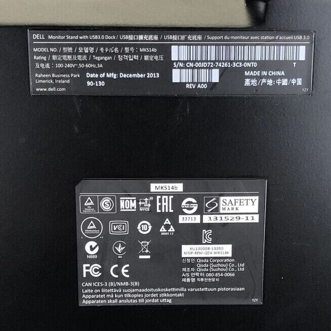 Dell MKS14 Monitor Stand With USB3.0 Dock