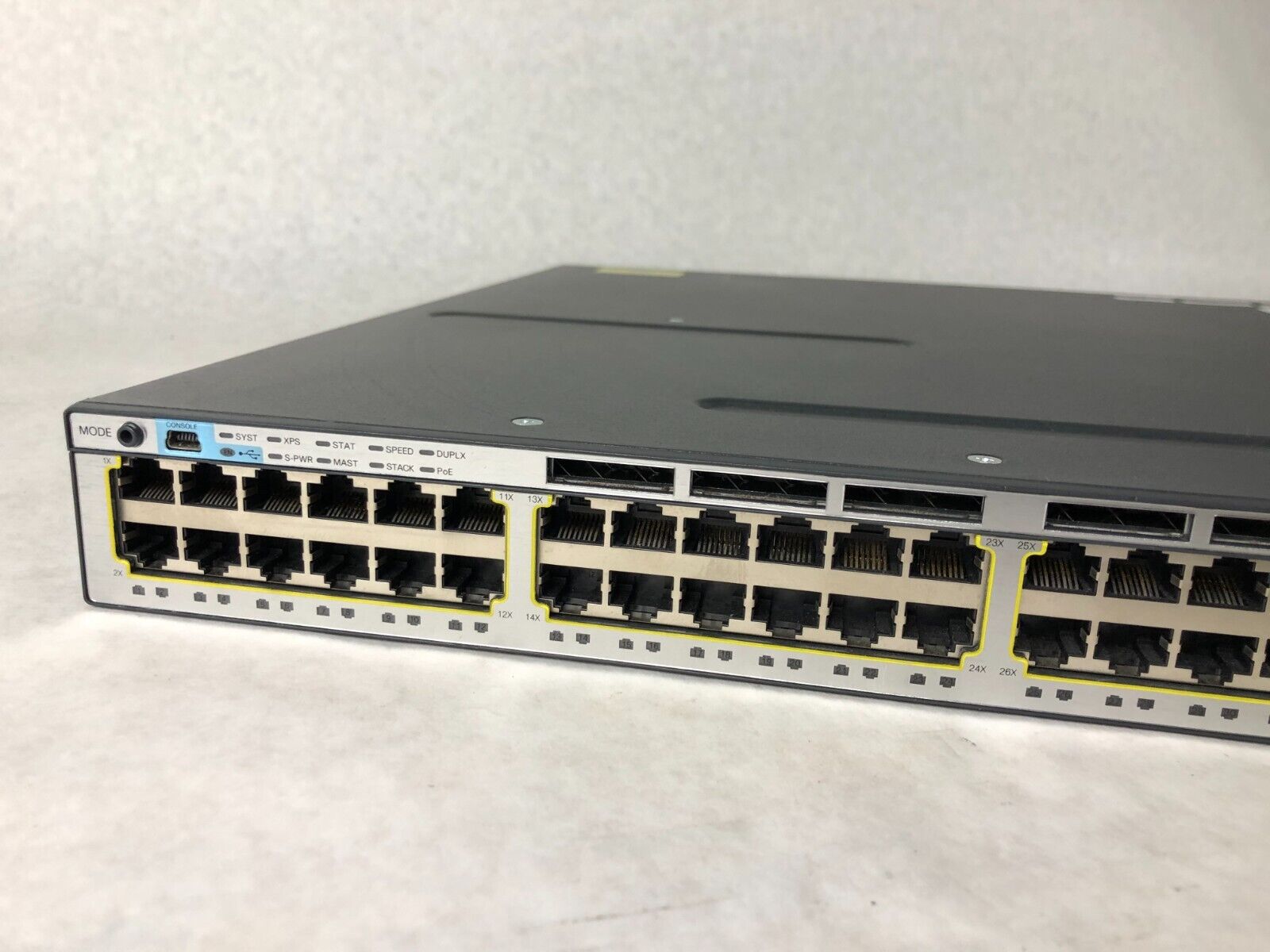 Cisco WS-C3750X-48P-S 48-Port GbE PoE Catalyst Network Switch