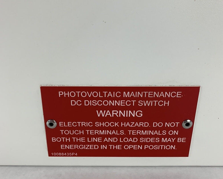 GE Solar Duty Safety Switch TSN4634J 100A 600 VDC