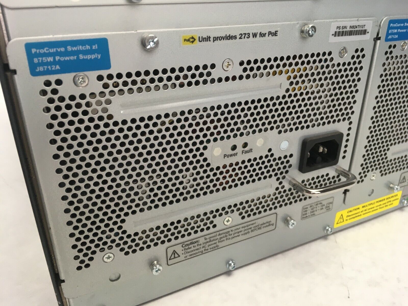 HP J8726A w/ 6 J8702A Modules + J8698A ProCurve Switch 5412 + J8705A Gig-T