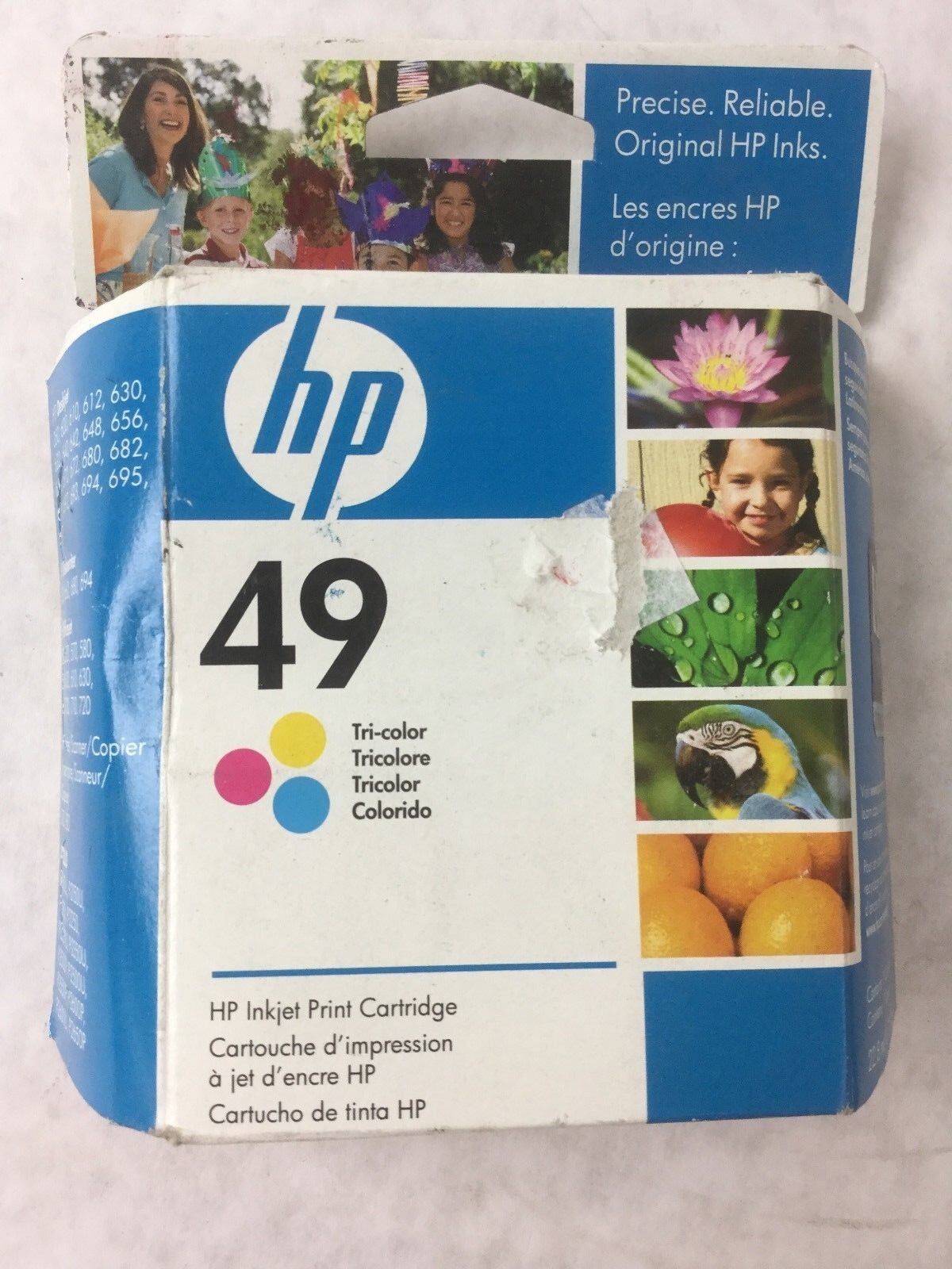 Genuine HP 49 Tri-color Ink Cartridge, 51649A