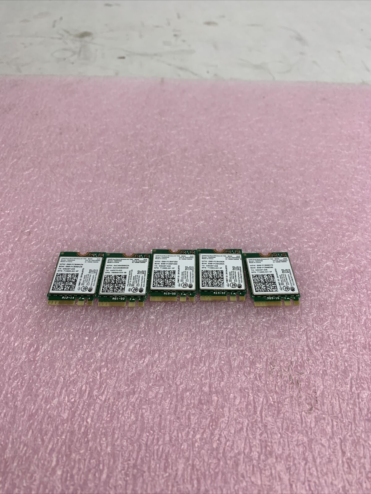 Lot of 5 Intel Dual Band Wireless-AC 7260