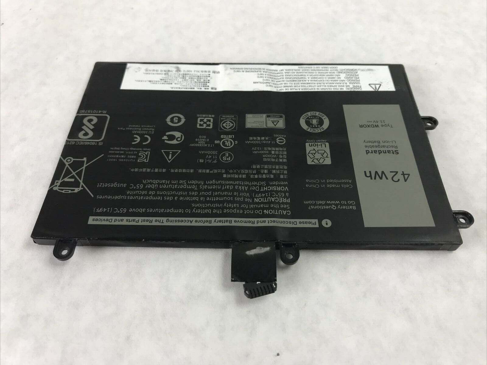 Dell 42 Wh Rechargeable Li-ion Battery for Dell Inspiron WDXOR 11.4V