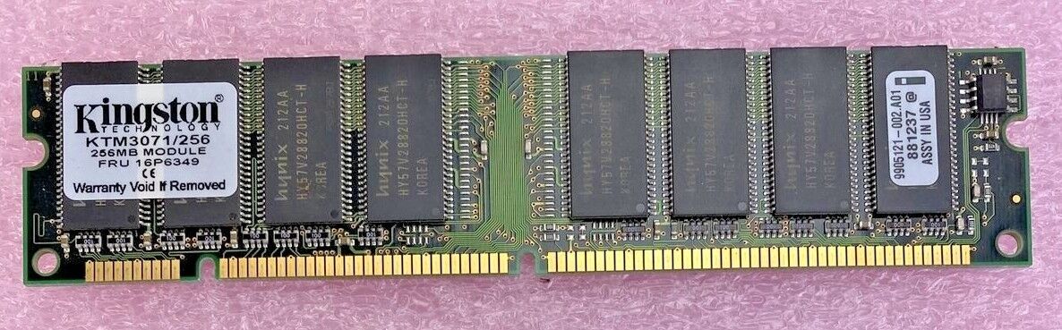 Kingston KTM3071/256 256MB 133MHz SDRAM CL3 16P6349 memory RAM 168 pin UDIMM