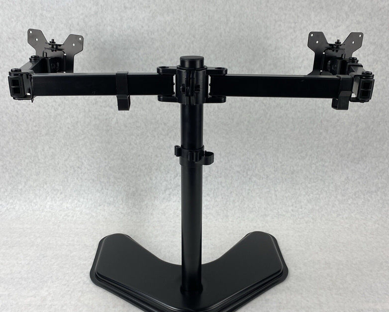 Wali MF002 Free Standing Fully Adjustable Dual LCD Monitor Desk Mount