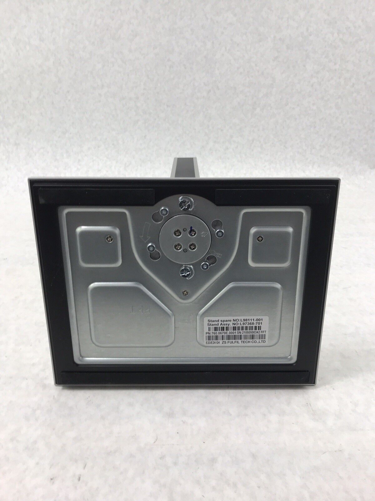 Lot of 2 HP L97368-701 Monitor Stand E23/E24 Black and Silver L98111-001