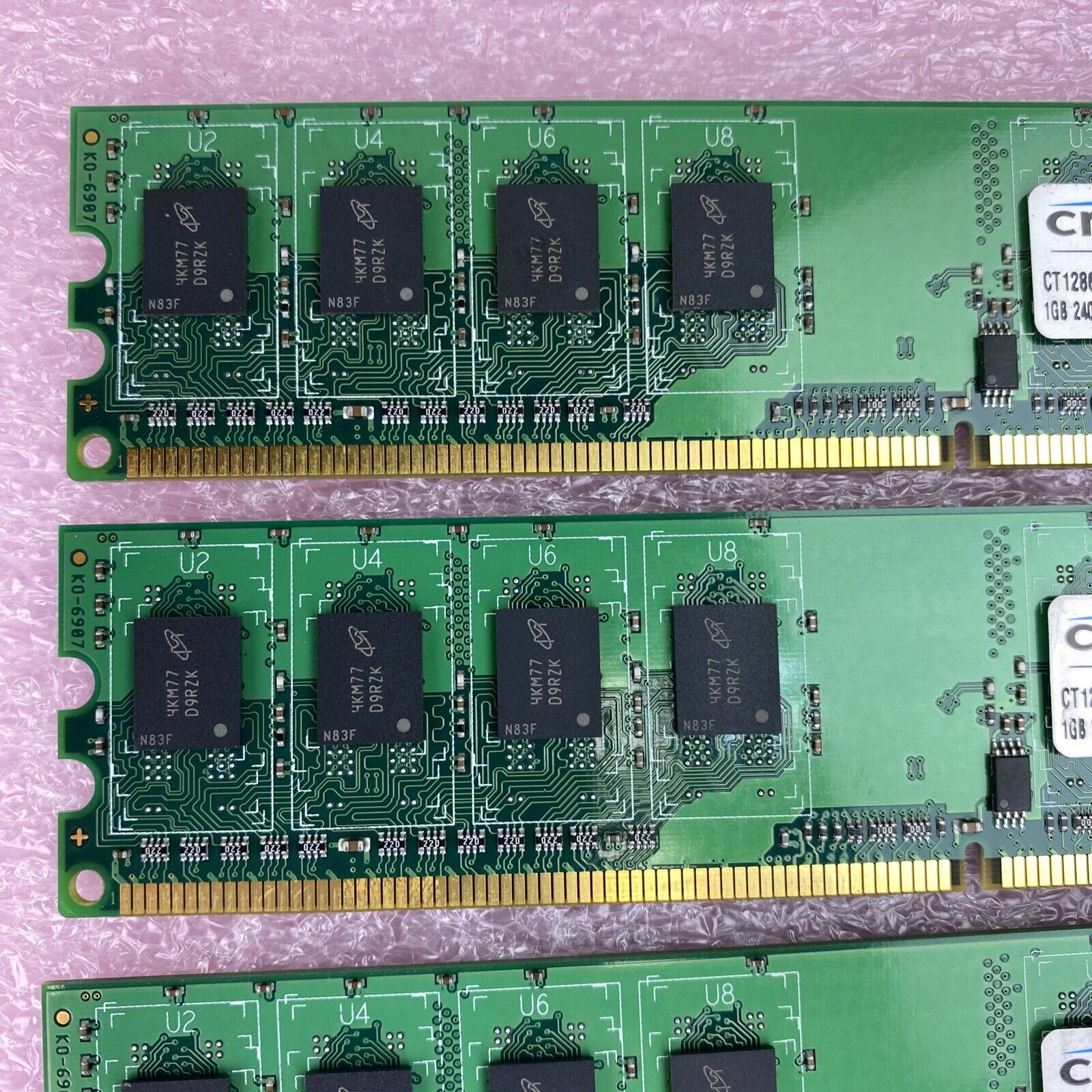 4x 1GB Crucial CT12864AA667.M8FM 240-PIN DIMM 128Mx64 DDR2 desktop memory RAM