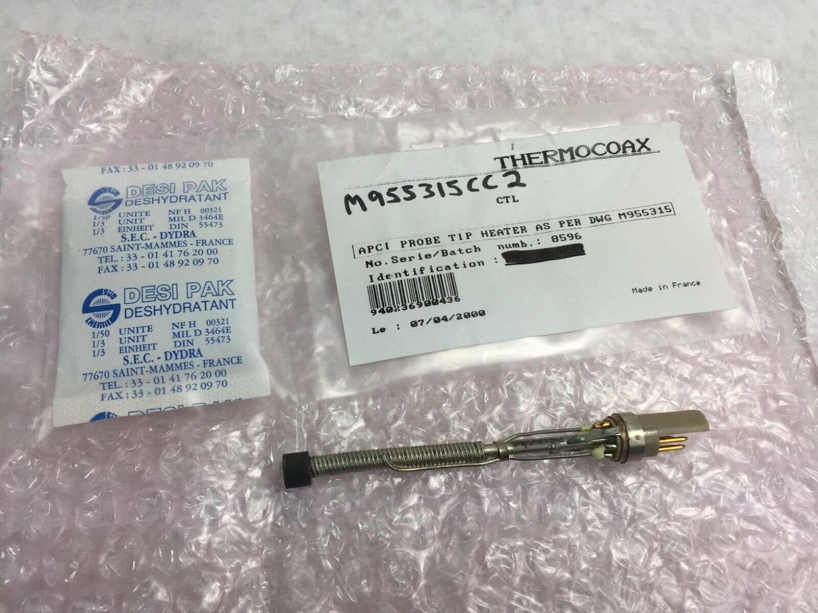 Thermocoax APCI Probe Tip Heater As Per DWG M955315