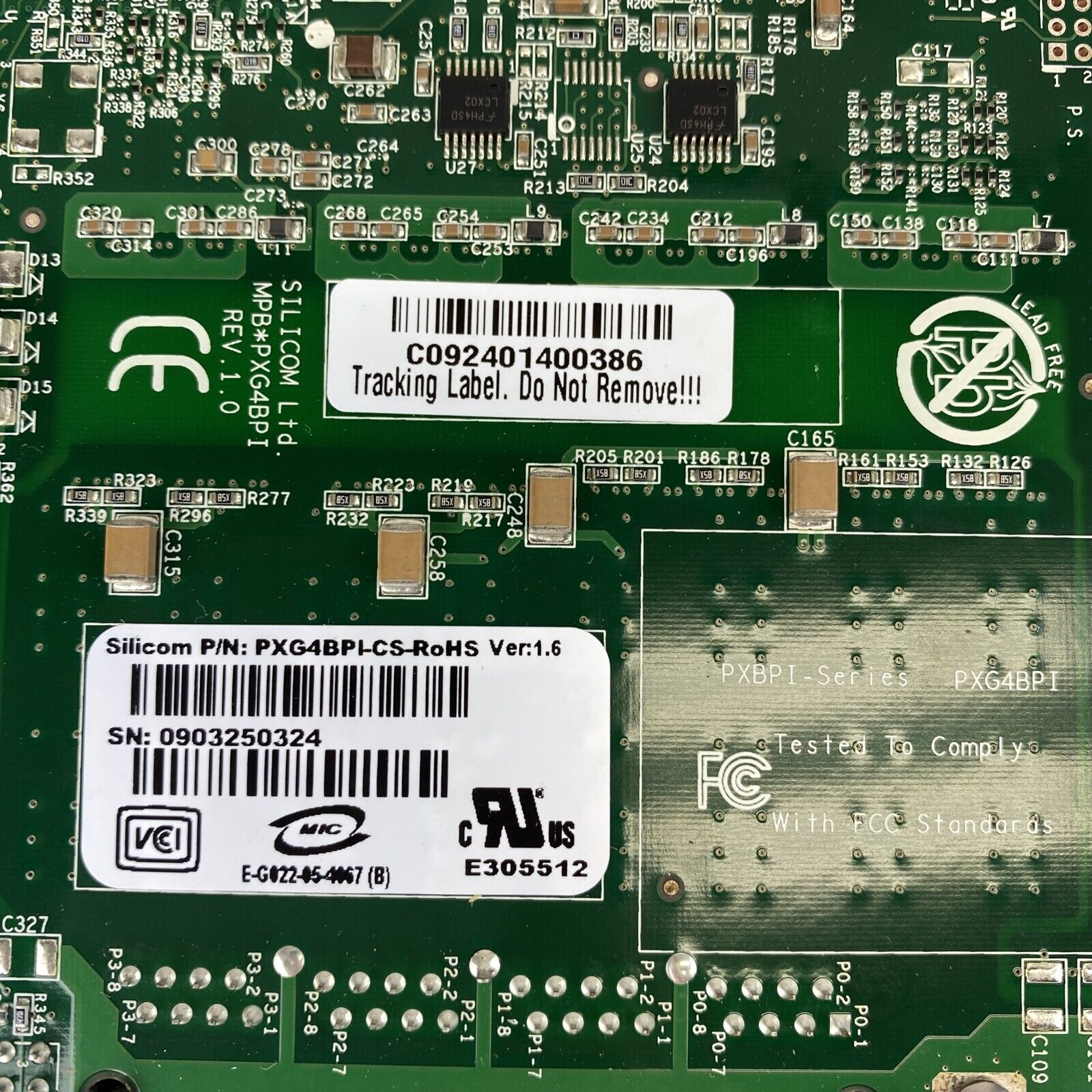Silicom PXG4BPI-CS-RoHS Ver:1.6 Quad Port Gigabit Ethernet adapter